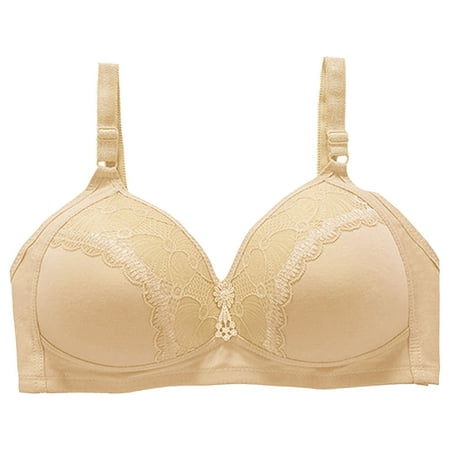 

Womens Underwear Woman s Fashion Plus Size Wire Free Comfortable Push Up Hollow Out Bra Large size bra without steel ring push-up underwear 48/110 (CD through cup) skin color XXXL