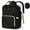 Black, variant on Diaper Bag Backpack, Large Capacity Travel Baby Backpack Bags Multi-Functional Maternity Nappy Bag, Breathable Shoulder Strap Waterproof with Insulated Pockets,Orange