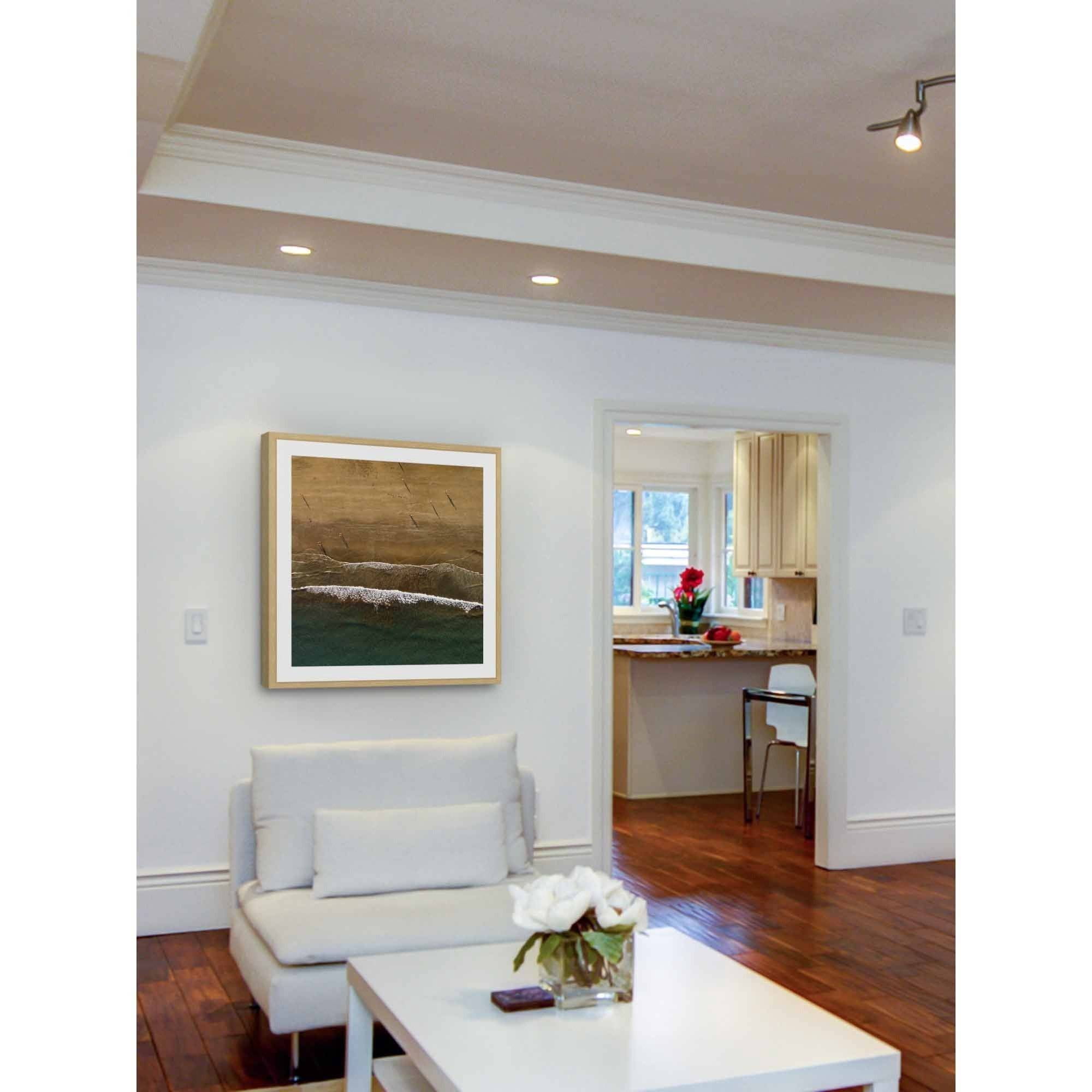 Marmont Hill "Foamy Waves" by Karolis Janulis Framed Painting Print