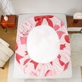 thumbnail image 5 of Homewish Cartoon Red Bowtie Girl Twin Sheet Sets 3pcs,Cute Bowknot Twin Fitted Sheet Microfiber,Dreamy Princess Breathable Flat Sheet,Microfiber Bedroom Decor, 5 of 7
