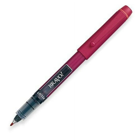 Pilot Pen Corporation of America : Bravo Liquid Ink Marker Pen, Bold Point, Red Ink -:- Sold as 2 Packs of - 1 - / - Total of 2 Each