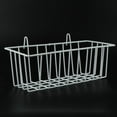 thumbnail image 6 of 2pcs White Grid Basket Basket with Hanging Hook, Wall-mounted Organizer for , Wire Storage Shelf Rack, 6 of 9