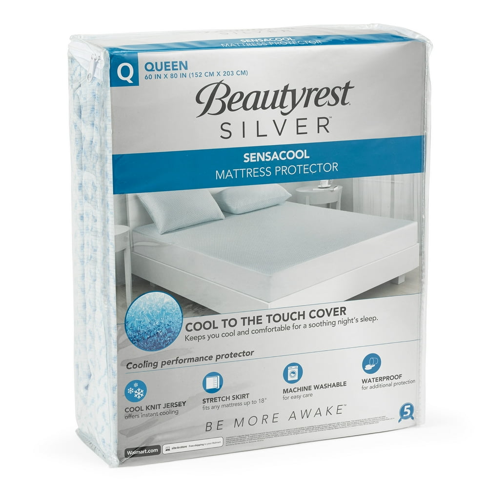 Beautyrest Silver SENSACOOL Waterproof Mattress Protector, Twin