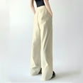 thumbnail image 4 of Efsteb Trendy Pants for Women 2025 High-Waisted Cargo Pants Wide Leg Athletic Hiking Trousers (Beige,XXL), 4 of 5