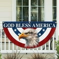 thumbnail image 5 of NIETEIN 4th of July Patriotic Half Pleated Fan Bunting Flag Outdoor Indoor Flags Decor (Eagle B), 5 of 5