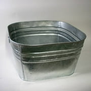 Behrens Funcational Decorative Hot Dipped Galvanized Square Wash Tub 15.5 Gallon