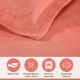 thumbnail image 2 of Supeior Paisley Cotton Decorative 3-Piece Bedspread Set, All Season Breathable Bedspreads, King, Coral, 2 of 9