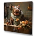 thumbnail image 2 of Designart "Hippos Splashing In Floral Laundry" Laundry Wall Art Prints, 2 of 7