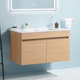 thumbnail image 3 of Yesfashion 30" Bathroom Vanity Set with Drop In Sink,Single Vessel Sink Bowl without Faucet Set,2 Soft Closing Doors Solid Wood Frame Bathroom Storage Cabinet, 3 of 10
