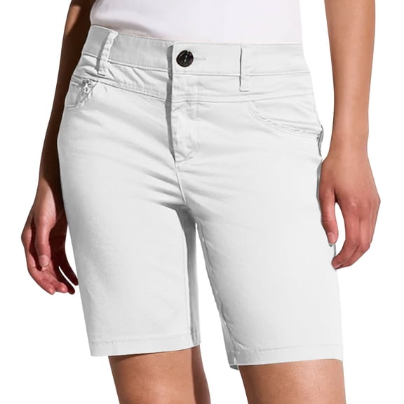 cfhntfmh Bermuda Shorts for Women Fashion Straight Leg High Waisted Business Casual Shorts with Pockets Summer Vacation Outfits
