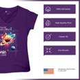 thumbnail image 6 of NASA Space Explorer Women's V-Neck T-shirt Universe Astronaut Galaxy Planet Saturn, 6 of 7