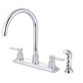 thumbnail image 2 of Kingston Brass KS8791DL 8 Inch Center Kitchen Faucet With Side Sprayer - Polished Chrome, 2 of 2