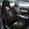 thumbnail image 7 of Uourmeti Polyester Car Seat Protector with Skull Rose Print, 2 Piece Vehicle Seat Covers for Auto Interior Decor, Easy to Install for Trucks and Van, 7 of 7