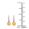 thumbnail image 5 of Aonejewelry1.80 Carats Gemstone Diamond Dangling Earrings for Women In 14K Rose Gold Prong-Setting, 5 of 6