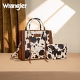 thumbnail image 7 of Wrangler Tote Bag for Women Western Cowhide Purse and Wallet Set, Cow-Brown, 7 of 7
