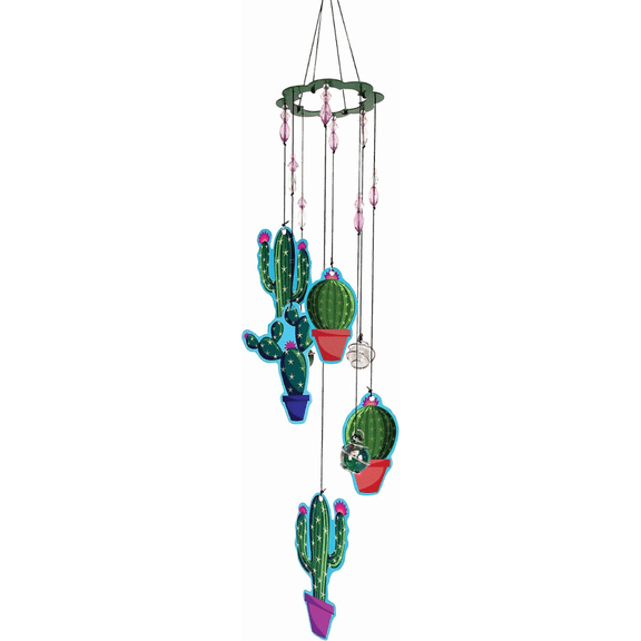 Spoontiques 11916 Cactus Wind Chime, Green