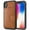 Brown, variant on BUNDLE: Kona Vegan Leather Folio Wallet Case (Black) & Tempered Glass Screen Protector for Apple iPhone XS / X - Kickstand, Card Slots, Car Mount Compatible, Magnetic Closure, 2 Layer Protection