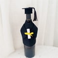 thumbnail image 4 of pdqouc Graduation Wine Coat Bottle Covers Sets, Graduation Gown and Bottle Toppers Doctoral Cap with Tassels Suit for Wine Champagne Bottle for Party Decoration Multicolor, 4 of 4