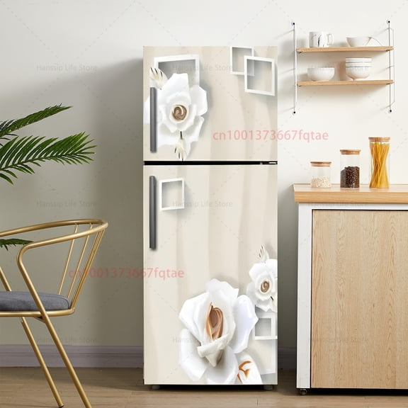 Spring Series Butterfly Design Fridge Door Sticker Kitchen ration Wallpaper Removable Door Mural Decals for Freezer Cabinet
