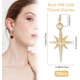 thumbnail image 2 of 12 colgantes de estrella del norte dorados y plateados con anillas de 10 x 17 mm para manualidades, pulseras, collares y joyas., 2 of 9
