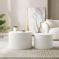 thumbnail image 3 of Williamspace Storage Round MDF Eco-Friendly P2 Particle Board Coffee Table, White, 3 of 8