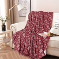 thumbnail image 2 of Red Christmas Snowflake Pattern Round Blanket,Comfortable Soft Flannel Throw Blanket,All Season,Warm Lightweight Blankets for Sofa Bed Couch Living Room Chair 47"x47", 2 of 5