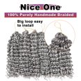 thumbnail image 3 of Phocas 14inch 3Packs Crochet Hair for Black Women Curly Braiding Hair Water Wave Crochet Hair Extensions (Grey), 3 of 5