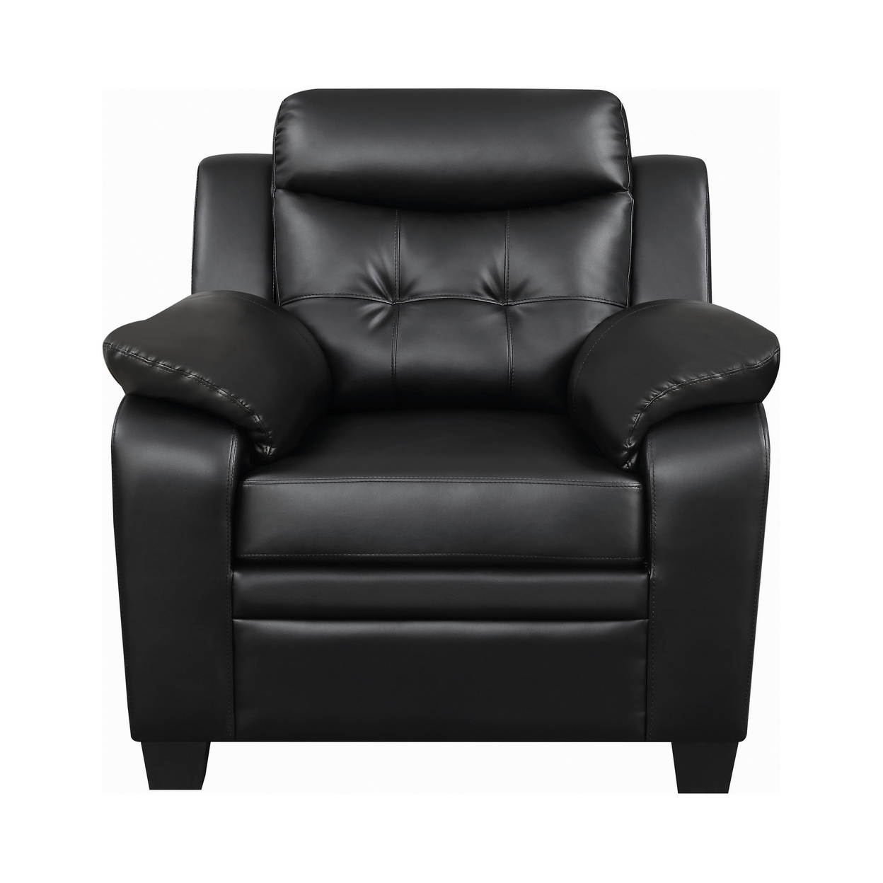 Finley Tufted Upholstered Chair Black - image 2 of 5