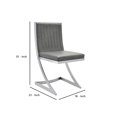 thumbnail image 5 of Leatherette Dining Chair with Cantilever Base, Set of 2, Gray- Saltoro Sherpi, 5 of 5
