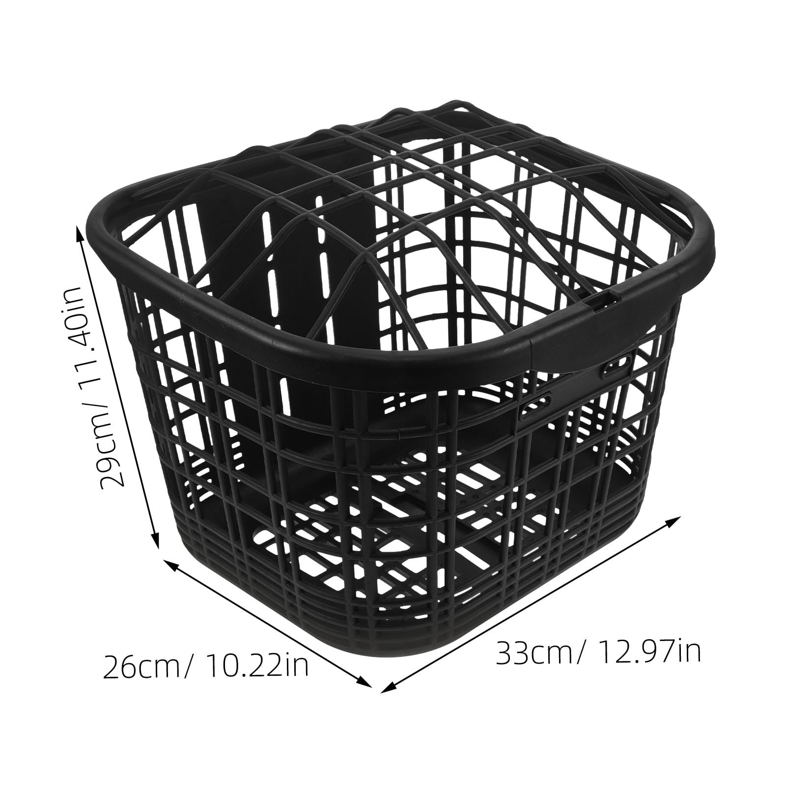 LULULION Front Basket White Rectangular for Electric Bike Outdoor Use 1Set
