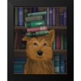 thumbnail image 2 of Fab Funky 12x14 Black Modern Framed Museum Art Print Titled - Yorkshire Terrier and Books, 2 of 5