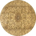 thumbnail image 1 of Ahgly Company Indoor Round Medallion Brown Traditional Area Rugs, 6' Round, 1 of 4