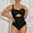 A_ Black, variant on UTSJKR Women Tummy Control Solid Swimsuits Sexy Mesh Sleeveless Swimwear Spaghetti Straps Bathing Suit One Piece Swimsuit Black M