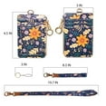 thumbnail image 4 of bolimoss Lightweight Wallet Lanyard with Zipper, Autumn Sunflower, 2.08 oz, 4 of 5