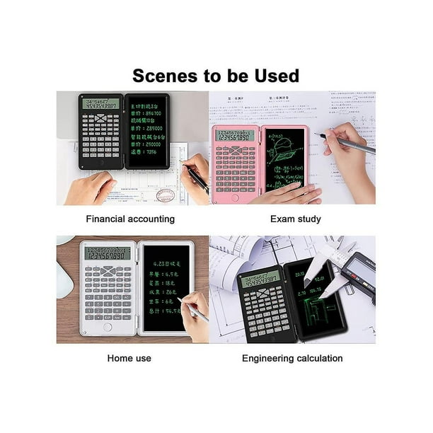Calculadoras científicas, pantalla LCD de 12 dígitos Calculadora de escritorio de oficina de bolsillo Reunión escolar y St