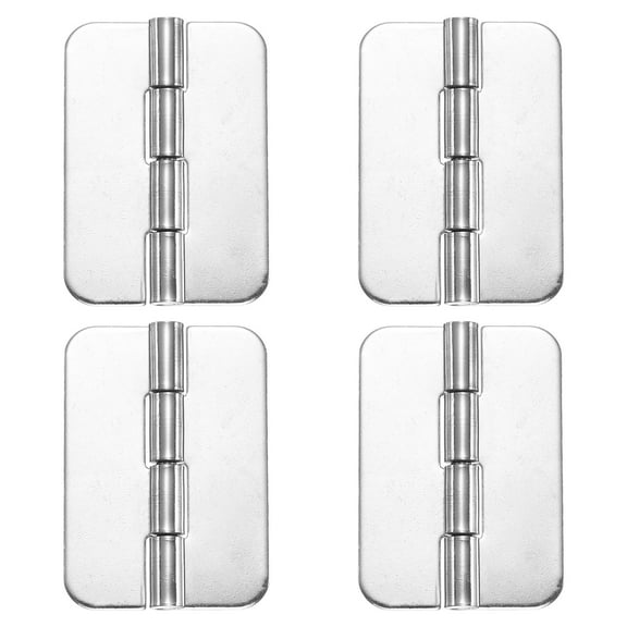 Uxcell 4 Pack Heavy Duty Weldable Hinges, 3" x 1.97" x 0.08" Weld on Butt Hinge 304 Stainless Steel Folding Metal Gate Hinges with Rounded Corners for Trailer Doors, Silver
