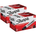 thumbnail image 2 of Sharpie 44001 Oversized Chisel Tip Extra Wide Magnum Permanent Marker (2 Boxes), Black, Sturdy Extra-wide Felt Chisel Tip, Quick-drying Ink is Fade-and Water-Resistant, 12 Marker Per Box, 2 of 5