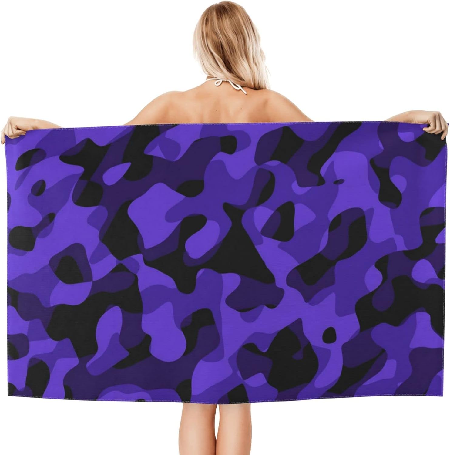 Pretty Black and White Butterflies Pattern Beach Towels Oversized Soft High Absorbent Quick Dry Bath Towels Pool Towels Travel Beach Towels for Kids Adults