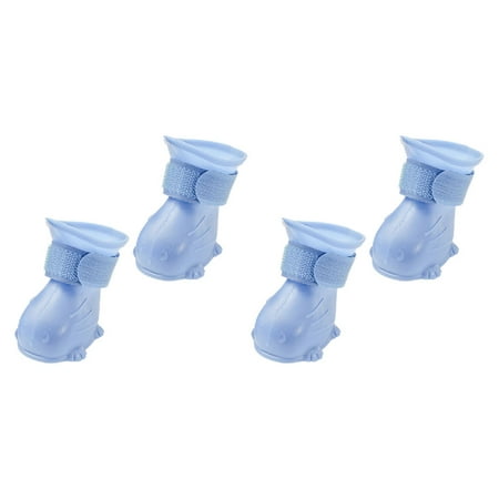 Raindrops 4 Pcs Dog Shoes for Hot Pavement Waterproof TEP Material Pet Rain Boots