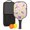 Black-4, variant on Pickleball Paddles Set Of 1, Fiberglass Surface, Daisy Floral Print, 1 Paddle, 2 Balls & Bag