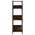 thumbnail image 3 of vidaXL Bookcase 3-Tier Smoked Oak 100x33x108.5 cm Engineered Wood, 3 of 5