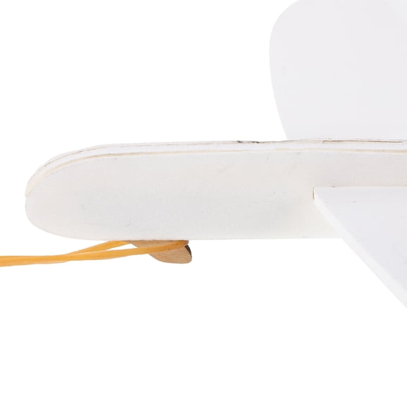 Dayesque White Foam Airplane Toy for Kids, Paintable Lightweight Glider Plane, Easy to Throw Flying Foam Toy