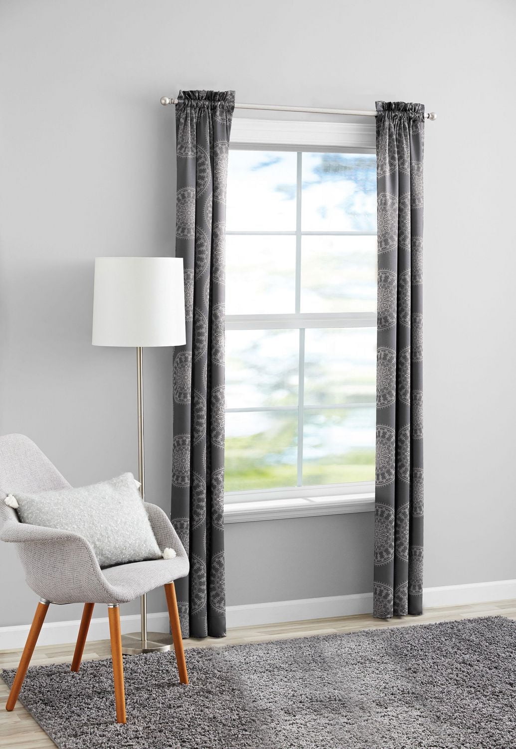 Mainstays Room Darkening 84" Rod Pocket Window Panel Pair