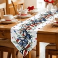 thumbnail image 2 of Table Runners 90 Inches Long, Navy Blue Butterfly 4th of July Cotton Linen Kitchen Dining Coffee Table Runner for Party Home Decor, Independence Day Star Tabletop Dresser Scarves Runner 13x90 Inch, 2 of 9