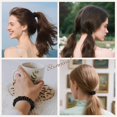thumbnail image 6 of Small Silk Hair Ties No ,  Real Mulberry Silk, Skinny Scrunchies Ponytail Holders for Thin Fine Hair, Black, Pack of 3, 6 of 7