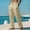 Khaki, variant on 2024 New Summer Casual Pants for Men Men's Cotton and Linen Elastic Waist Blended Breathable Comfortable Soft Beach Casual Trousers Full Length Pants Solid Lightweight Mens Slacks Black