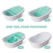Frida Baby 4 in 1 Grow with Me Baby Bathtub for Newborn to Toddler, White, Rigid Baby Bath, Unisex