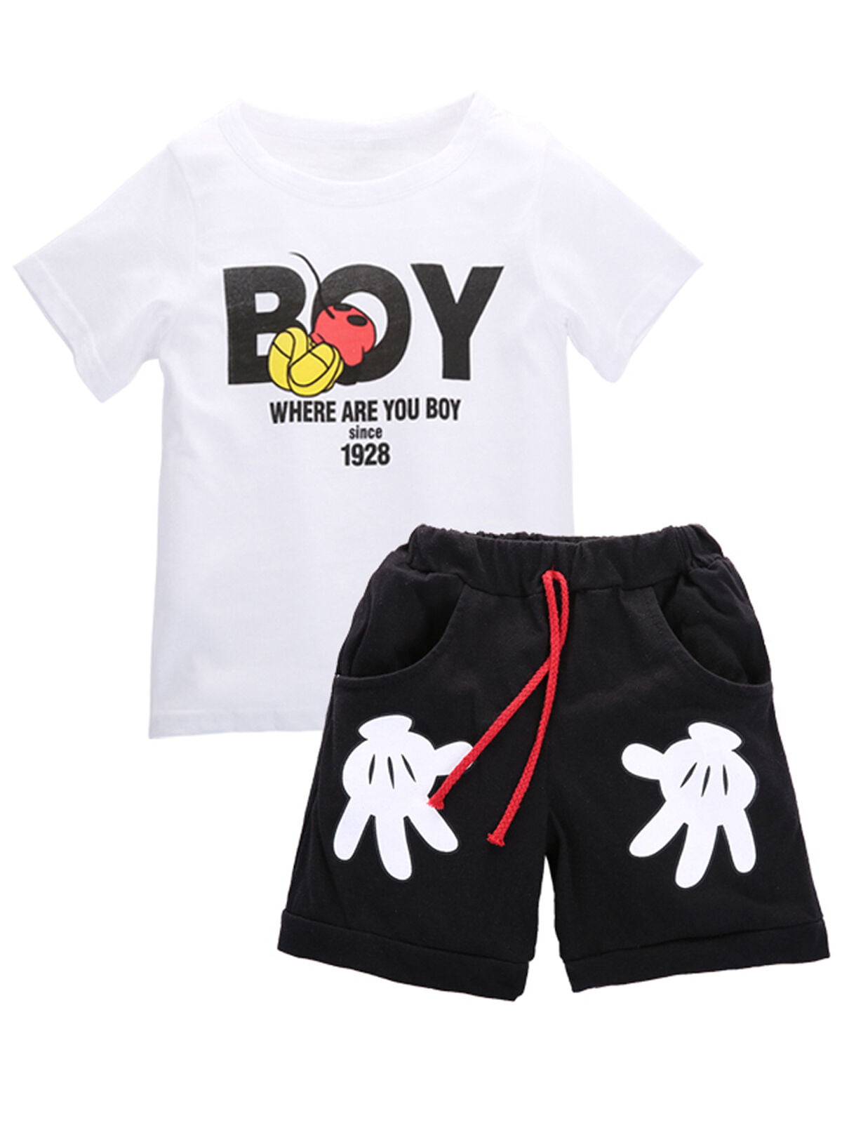 Boys 2pcs T-shirt+Shorts Tracksuit Outfit 