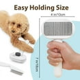 thumbnail image 4 of Prime Pets Cat Brush with Release Button, Self Cleaning Slicker Brush for Dog & Cat Shedding Grooming, 4 of 10