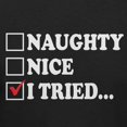 thumbnail image 3 of Teelocity Naughty Nice I Tried Graphic T-Shirt (Medium - Standard Fit, Black Red Check), 3 of 4